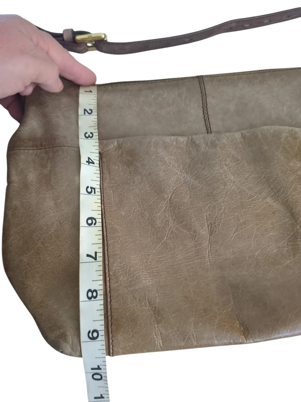 Vtg Y2K HOBO Brown International Charlie Leather Shoulder Hobo Bag Slouchy Boho